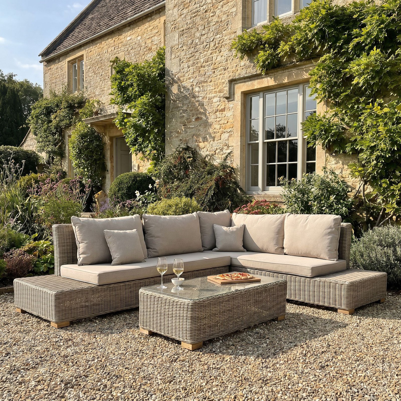 large outdoor corner sofa set