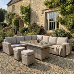 Large Corner Garden Furniture Set
