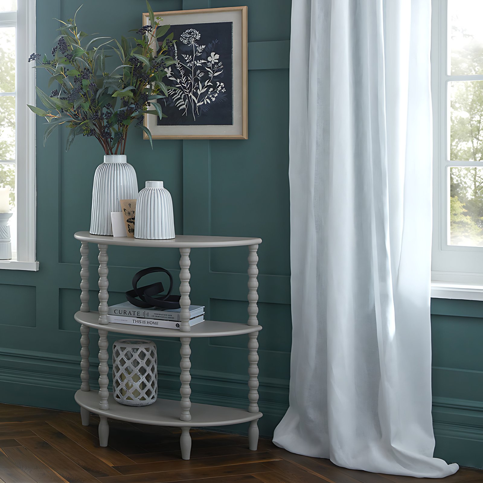 half moon side table