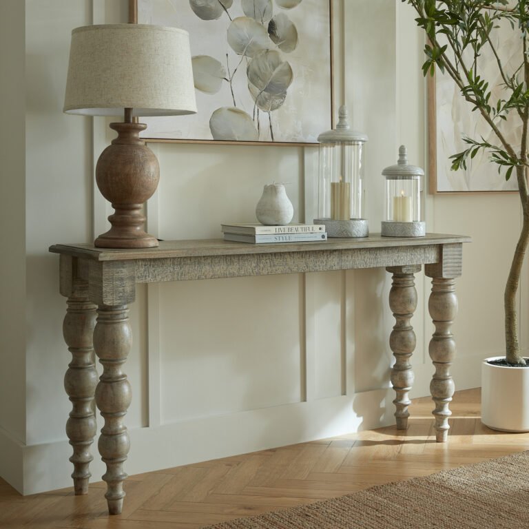 wooden console table
