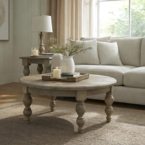 round wood coffee table