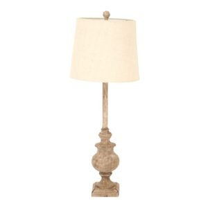 Tall Brown Candlestick Table Lamp