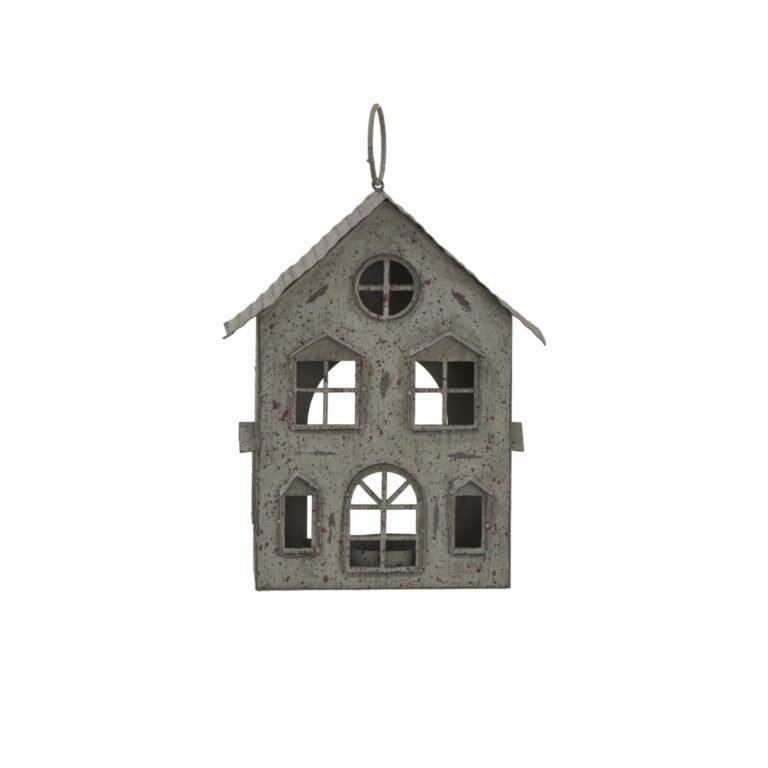 rustic metal rustic metal hanging house tealight with glass votive product