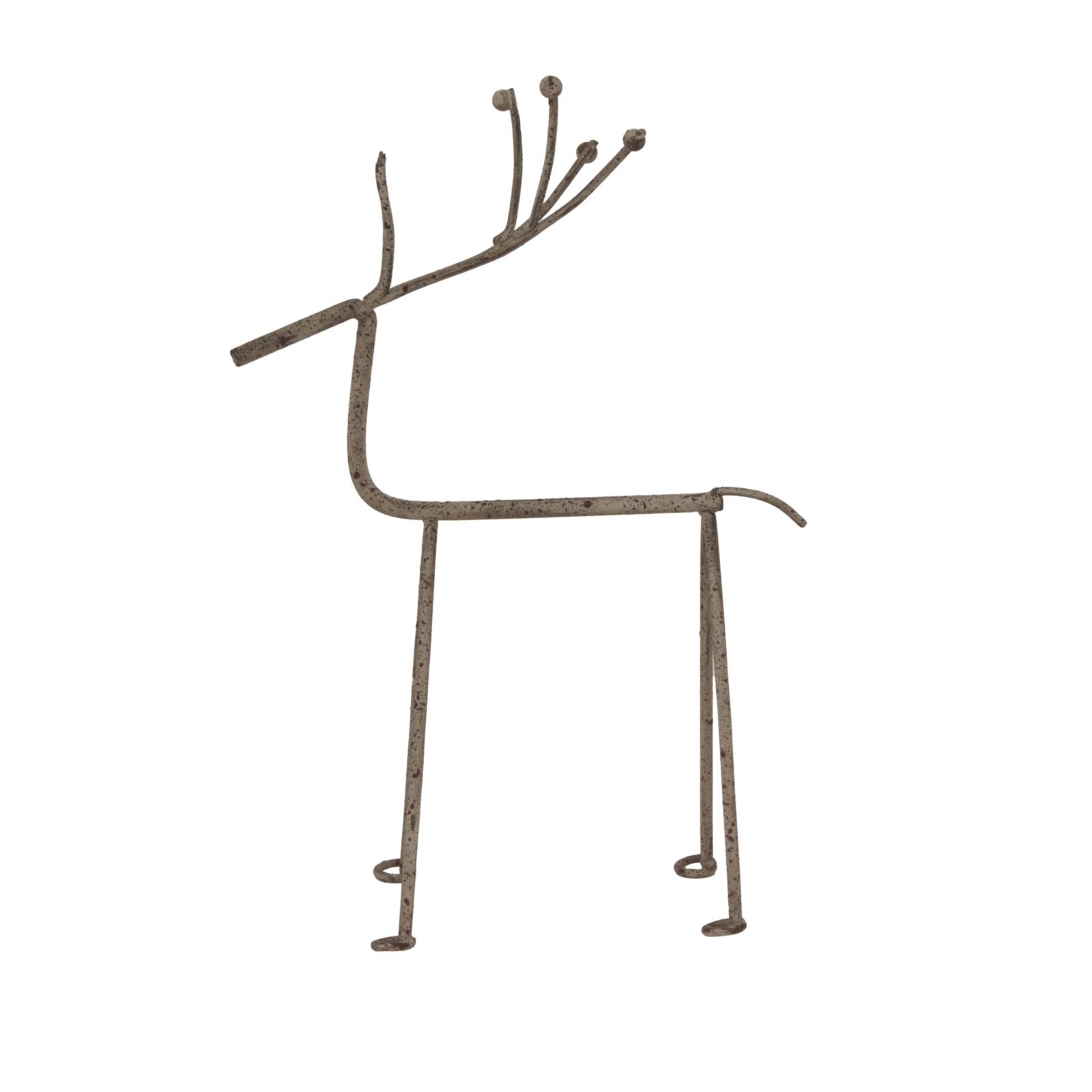 Rustic Metal Reindeer On Stand - Image 2