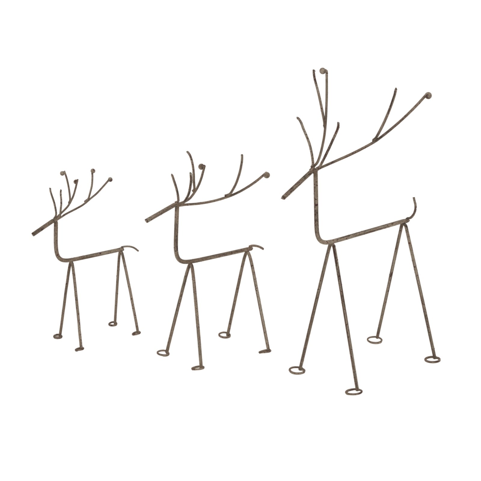 Rustic Metal Reindeer On Stand - Image 3