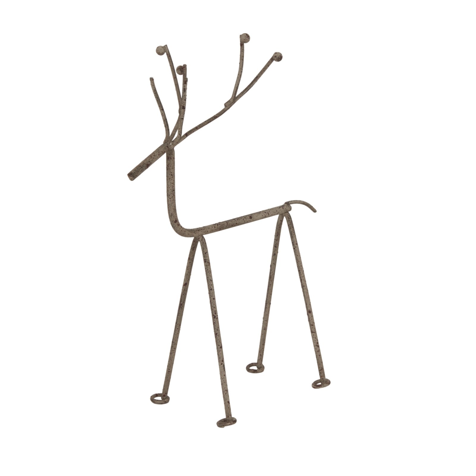 rustic metal rustic metal reindeer on stand Christmas decoration