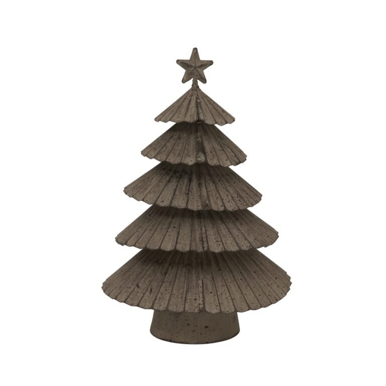 rustic metal large rustic metal layered tree with star Christmas decoration