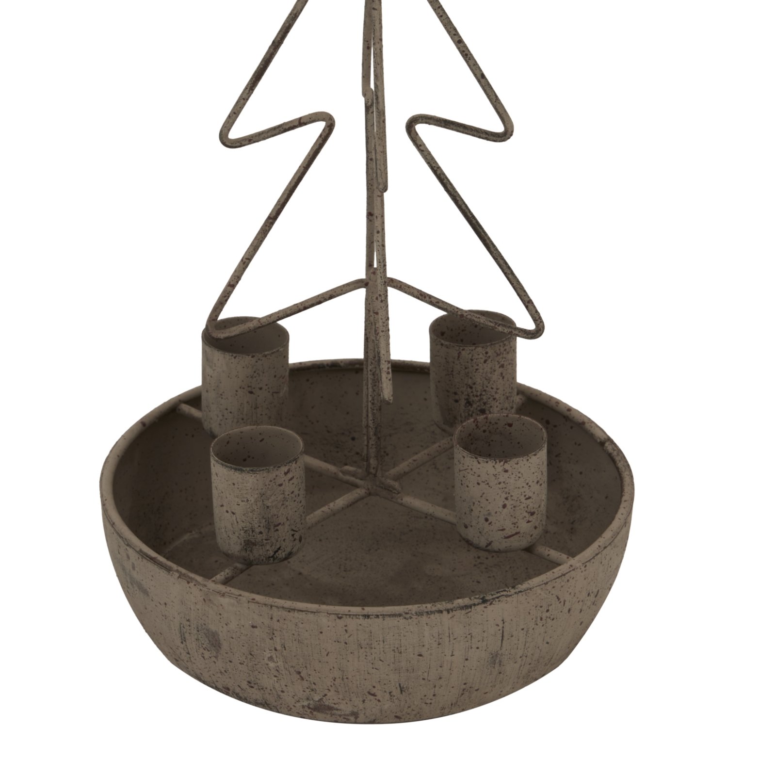 Rustic Outline Tree And Star Candle Holders - Image 2