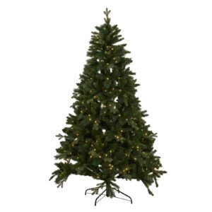 green forest pre-lit christmas tree