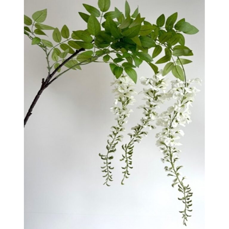 large white artificial wisteria spray