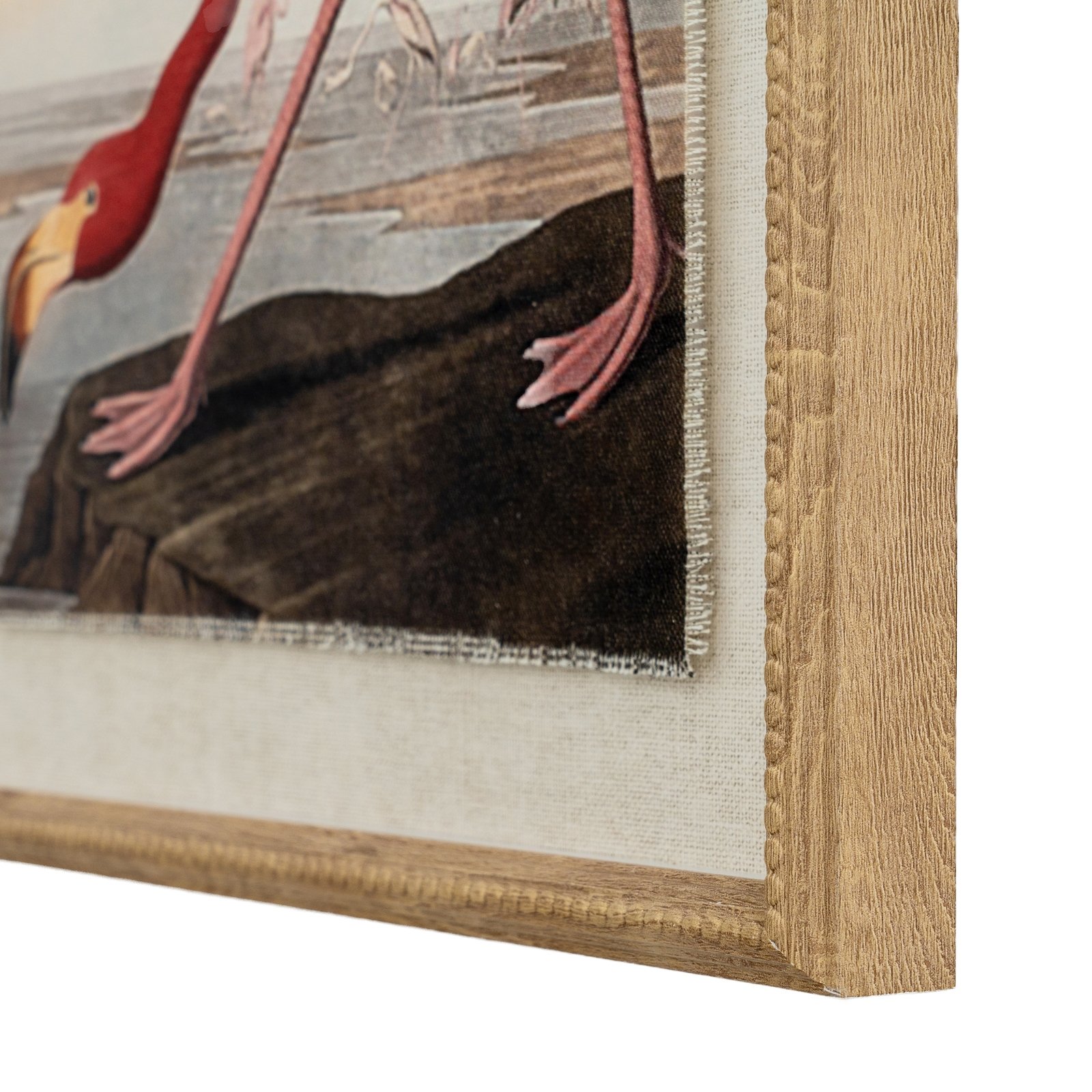 Lymere Flamingo Framed Linen Wall Art - Image 2