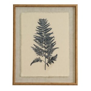 beech fern botanical linen wall art