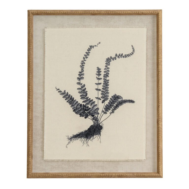 spleenwort botanical linen wall art