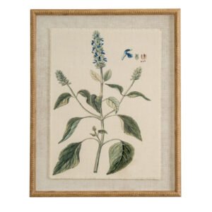 salvia botanical linen wall art