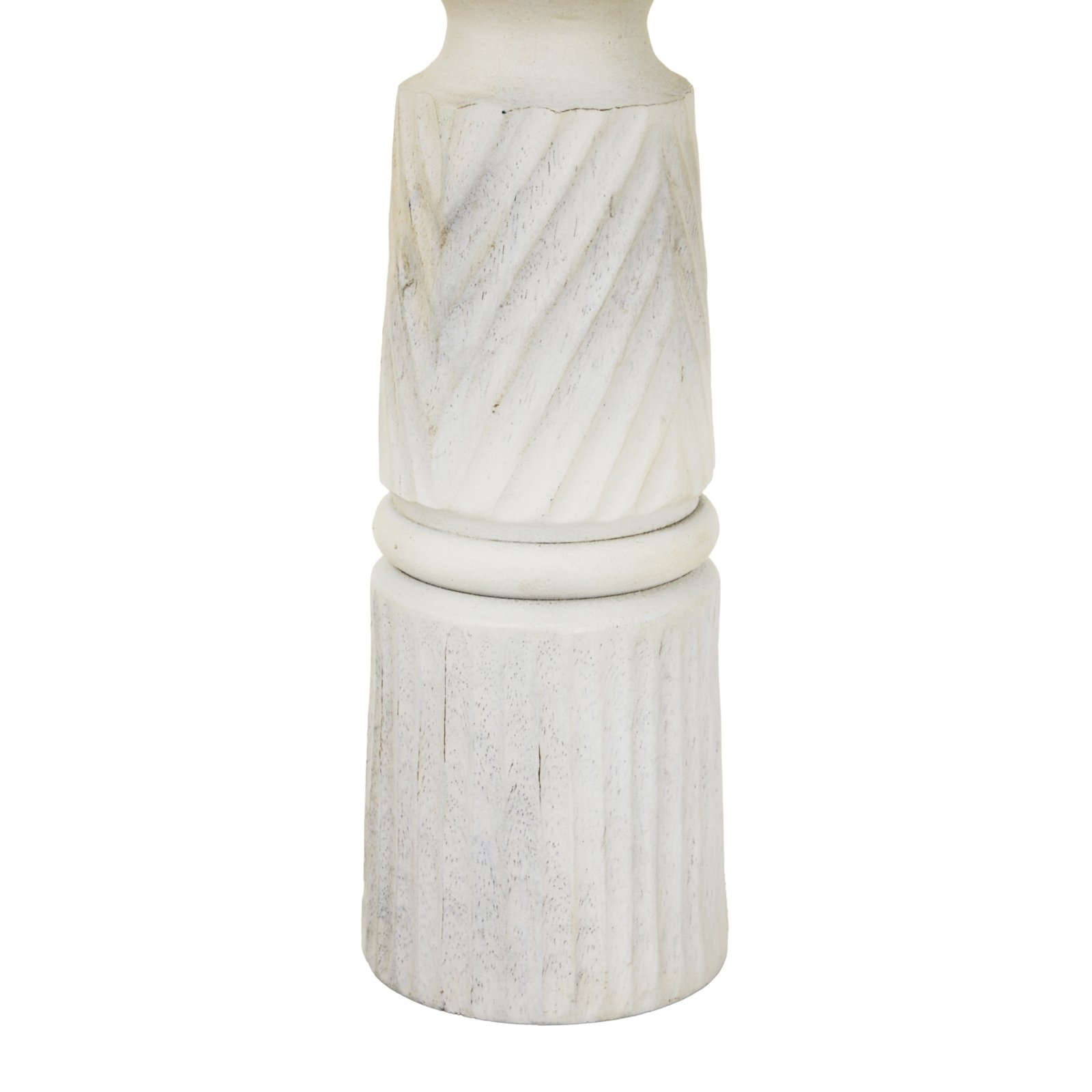 Large White Carved Candle Holder - Image 3