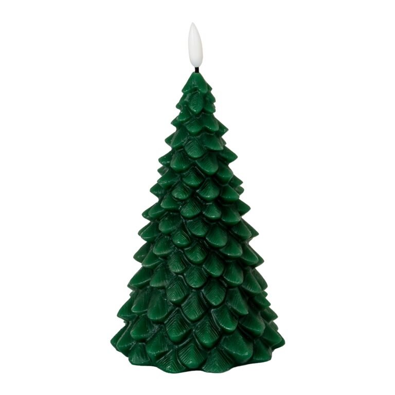 green christmas tree led candle