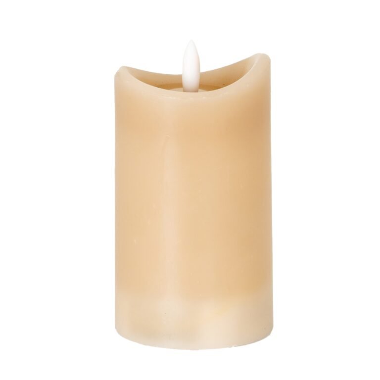 small taupe melted edge led candle