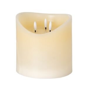 cream flameless candle