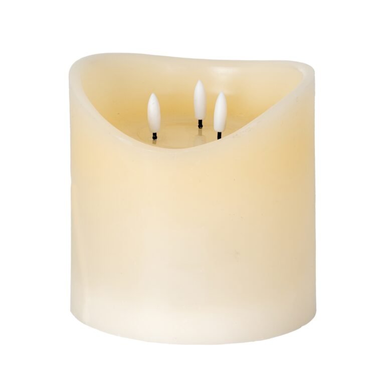 cream flameless candle