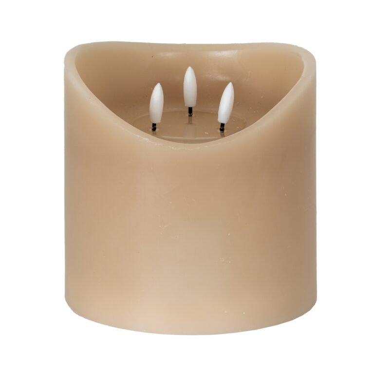 taupe LED candle