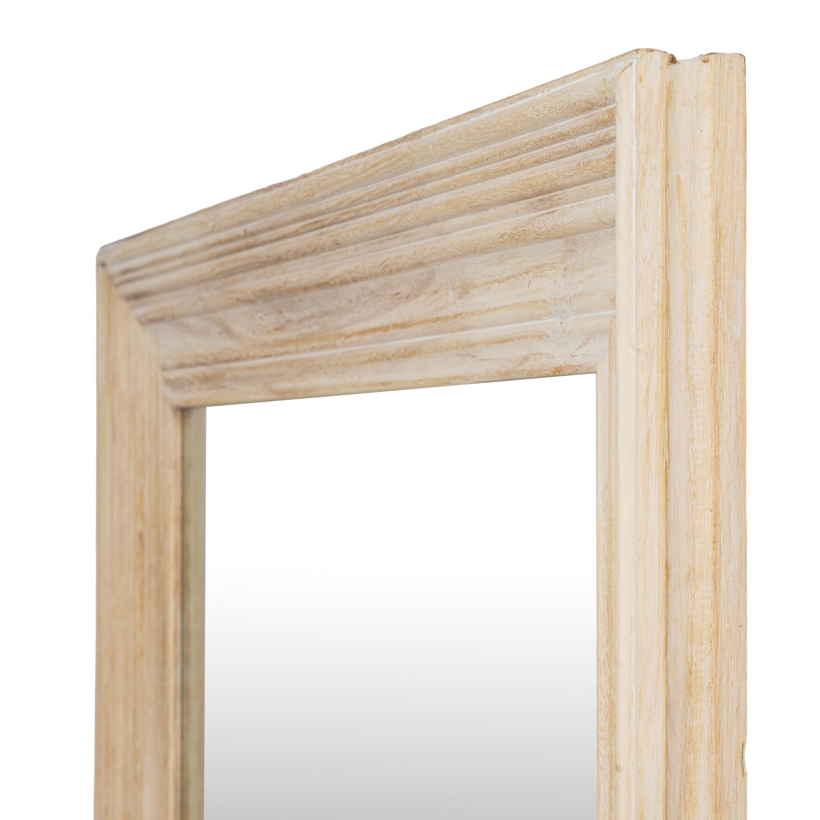 Large Washed Wood Statement Mirror - Image 3