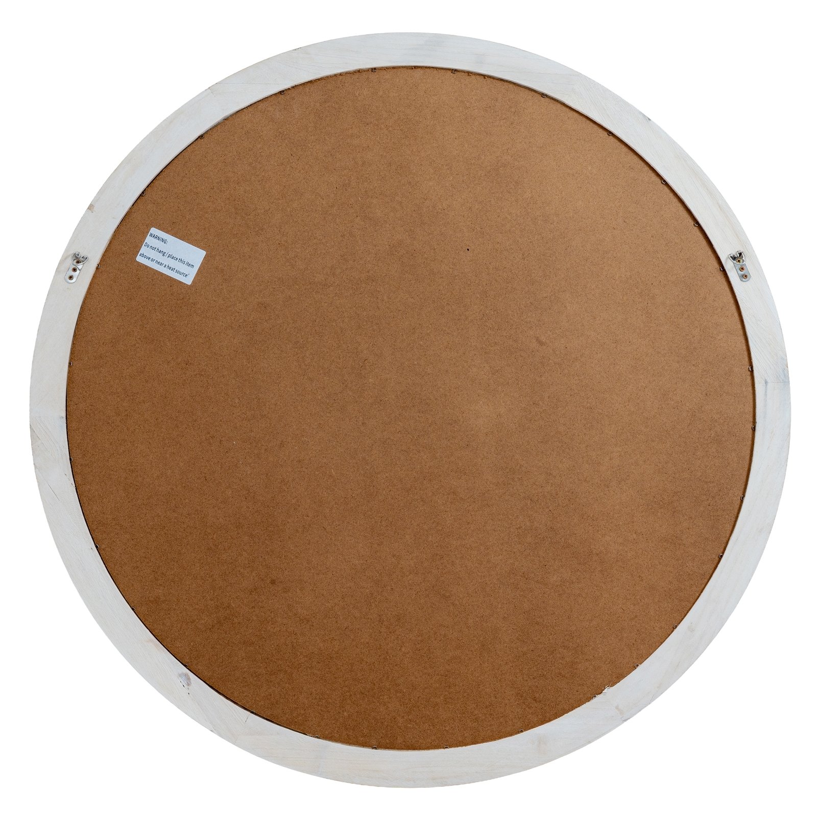Rustic Round Washed Wood Mirror - Image 4