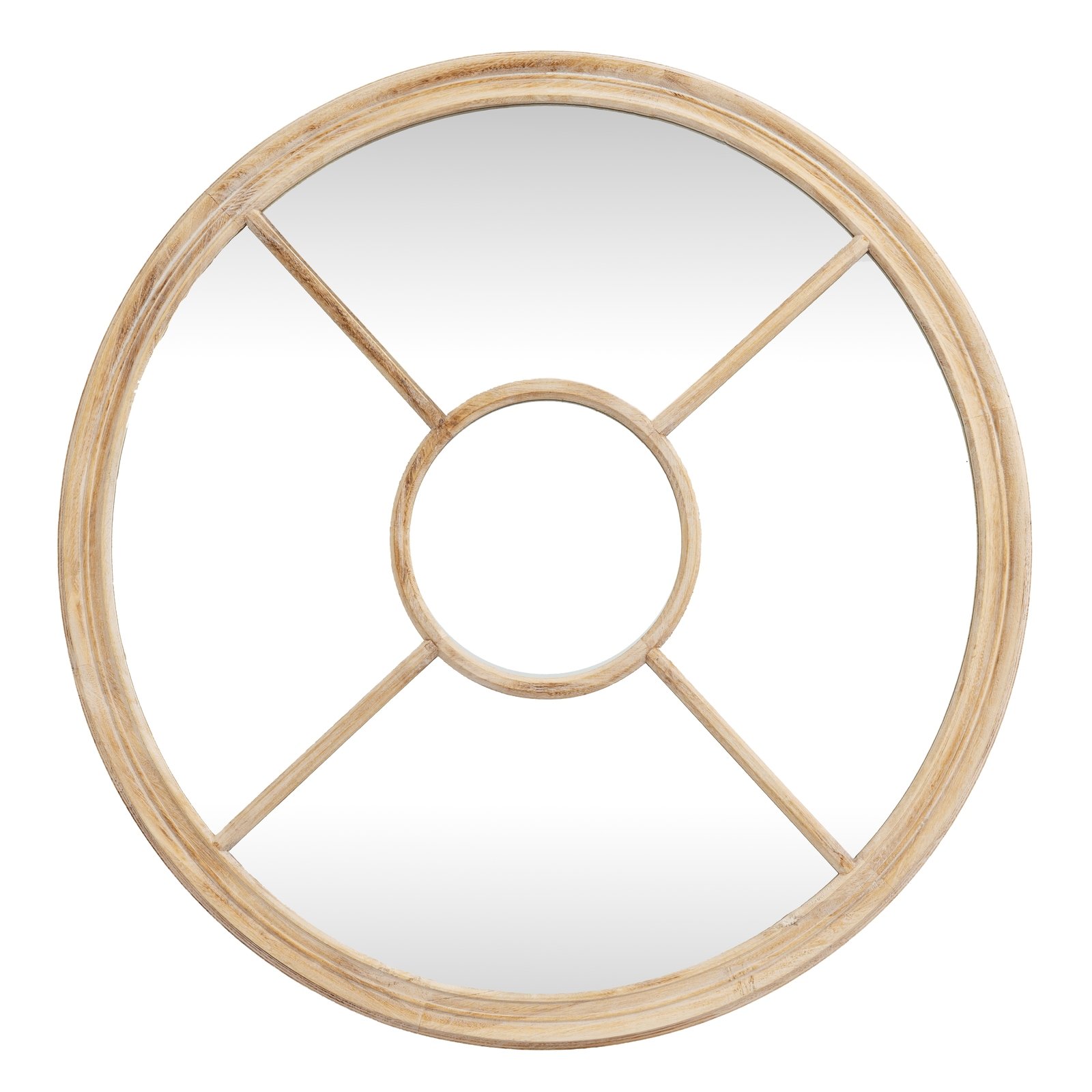 rustic round wall mirror