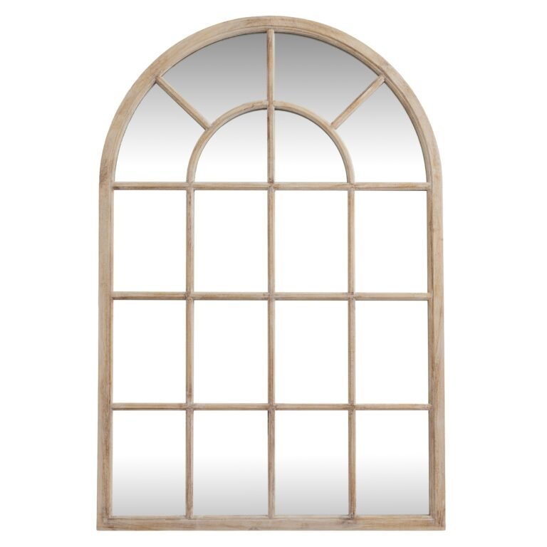 Washed Wood Arched Mirror