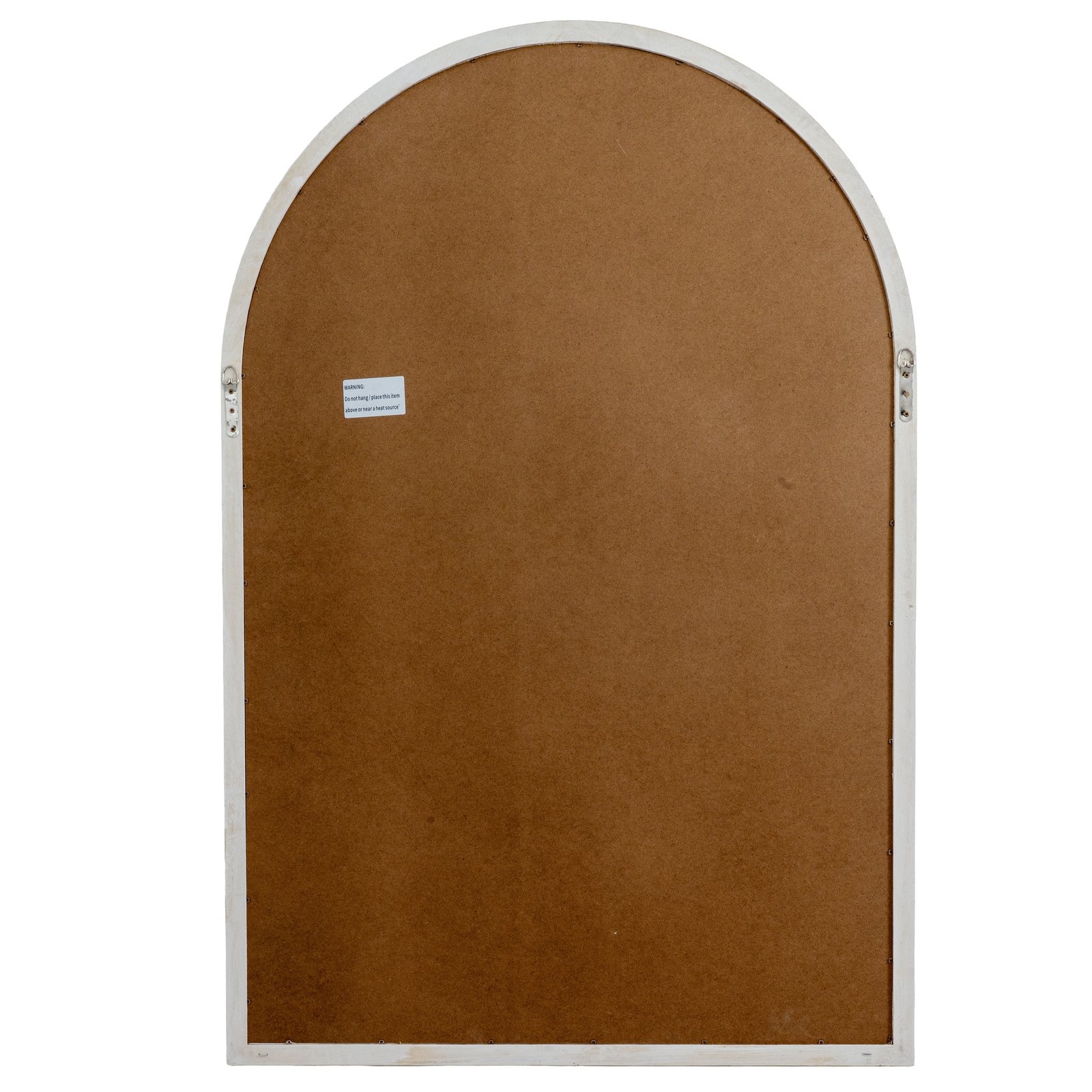 Washed Wood Arched Window Mirror - Image 5