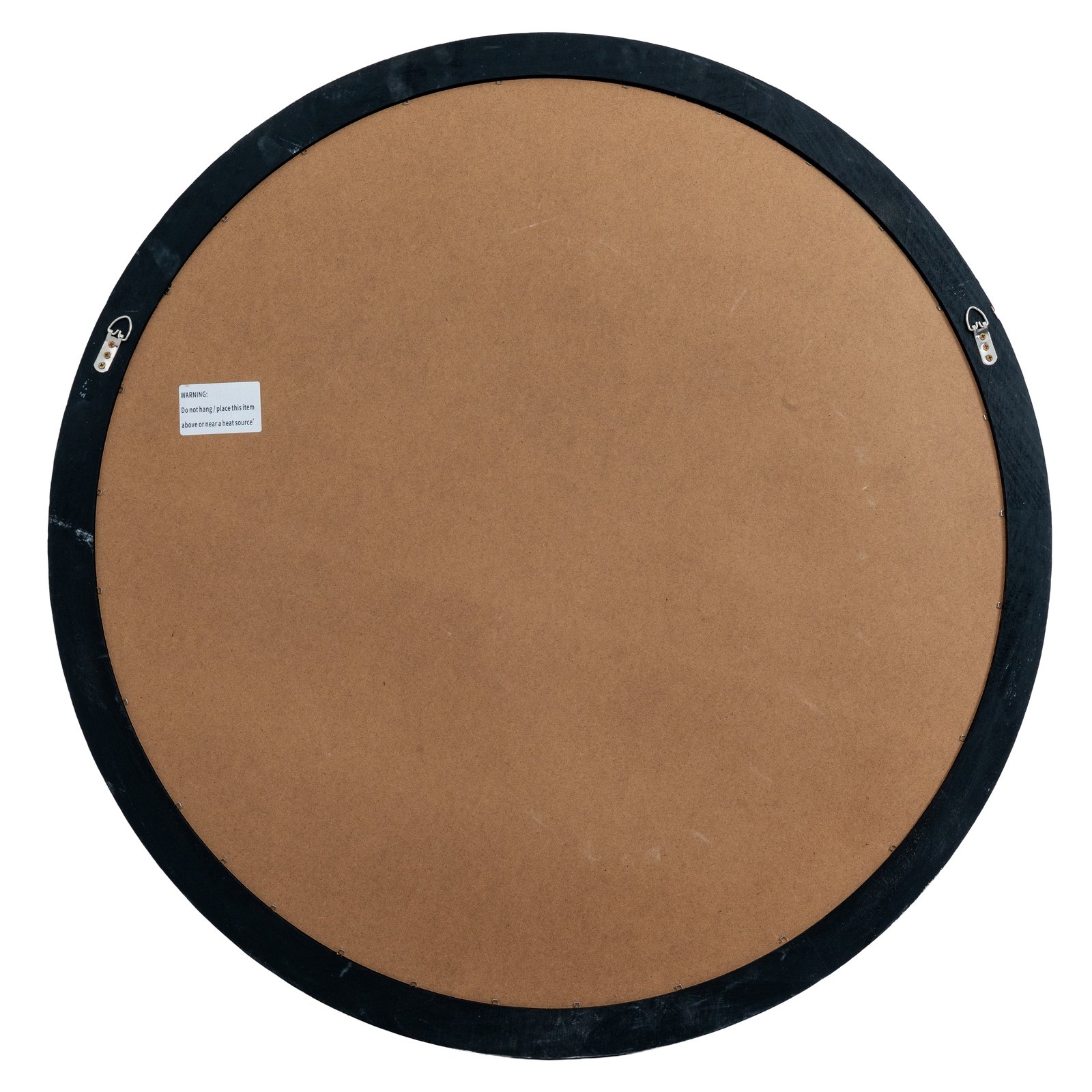 Large Black Round Window Mirror - Image 4