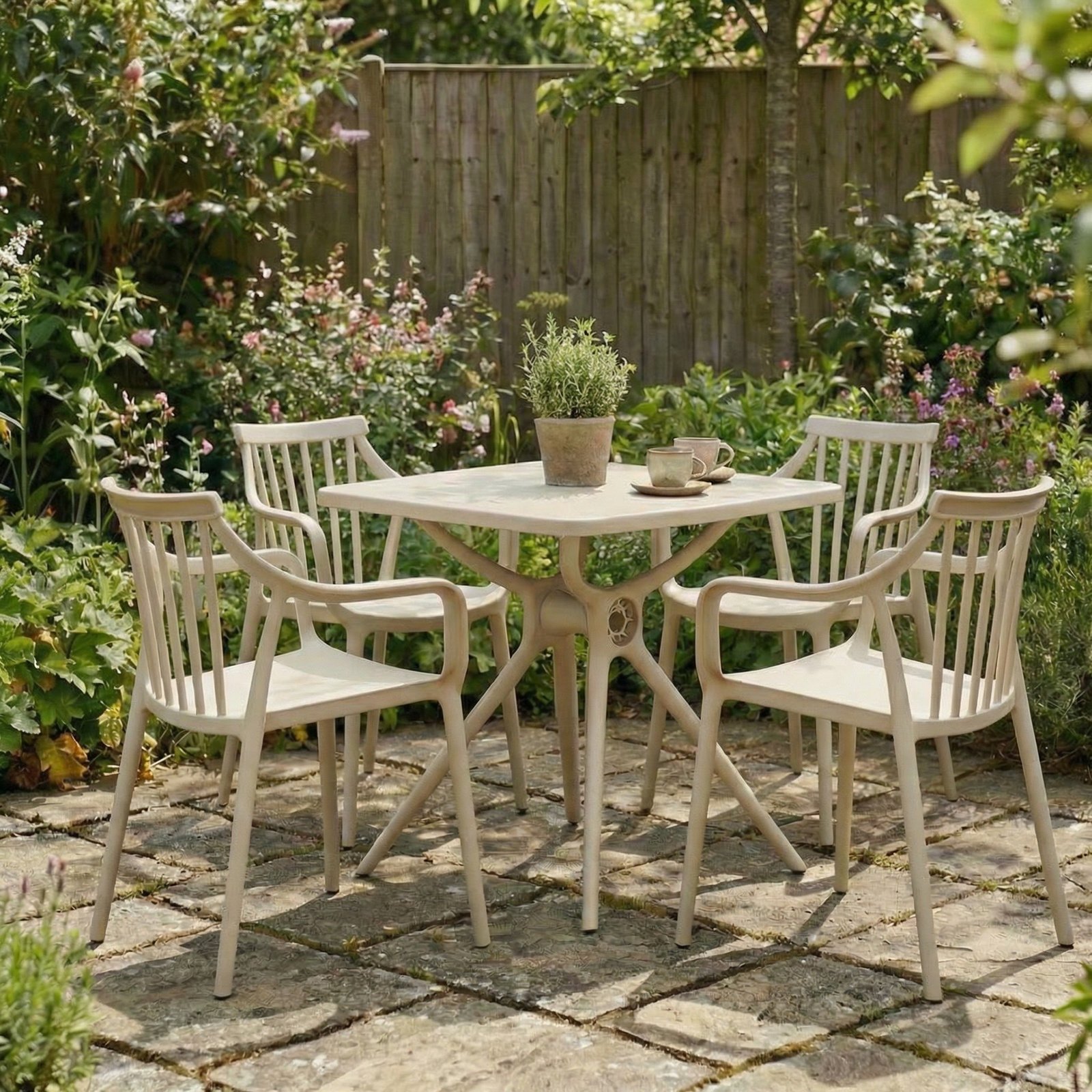 small square garden table