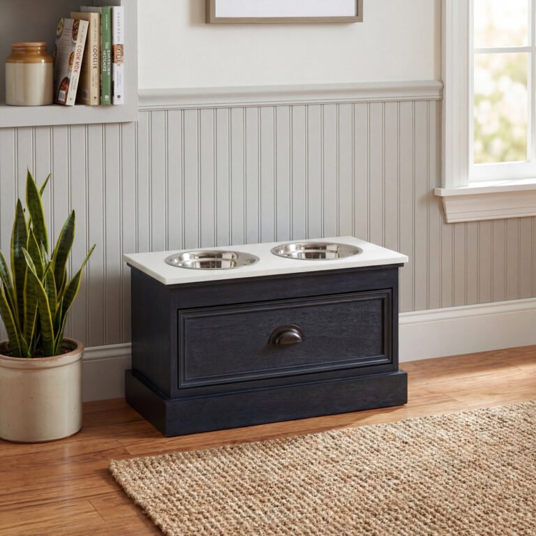 Wooden Pet Feeder Station