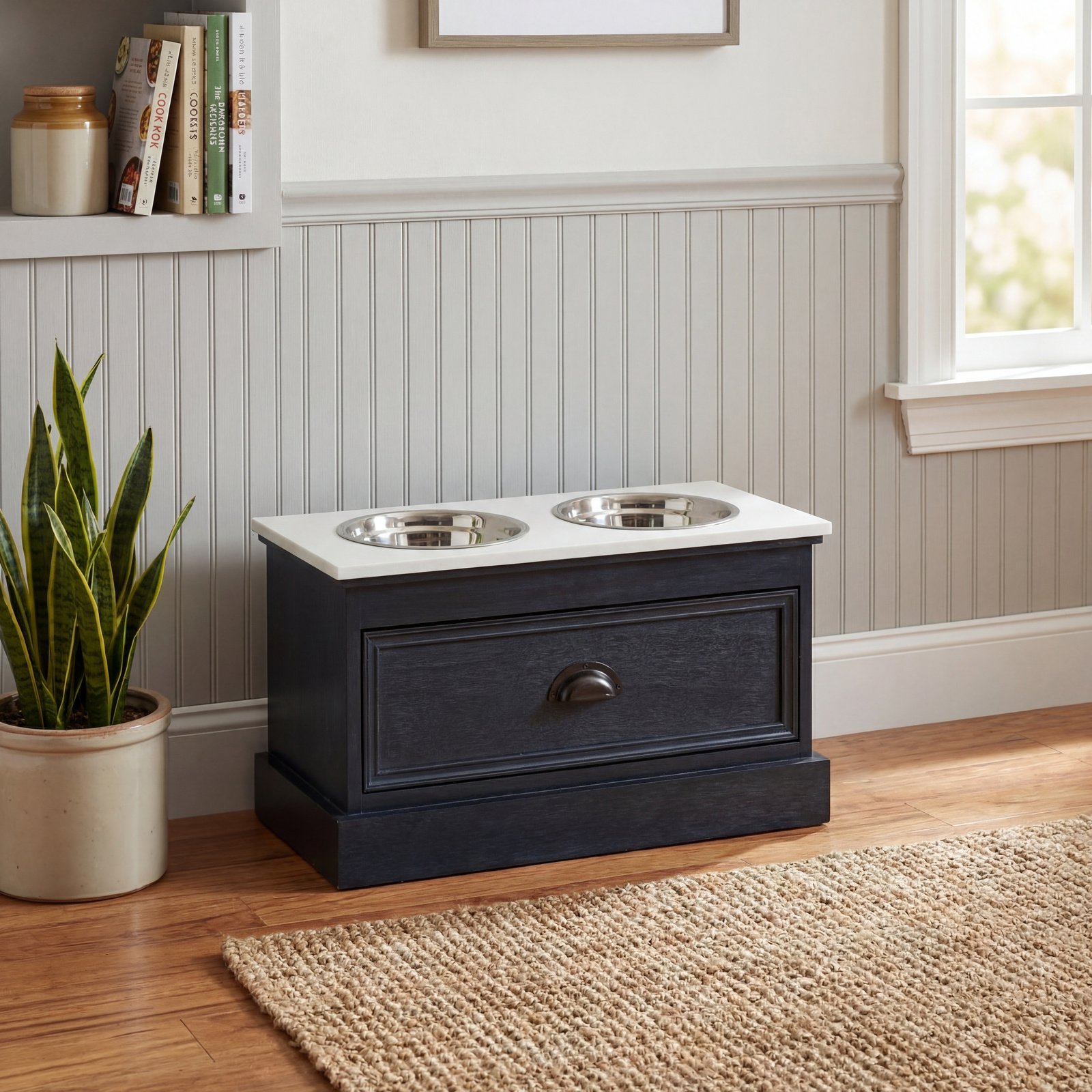Wooden Pet Feeder Station