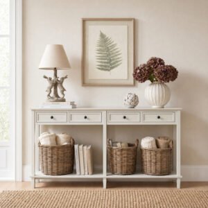 four drawer console table