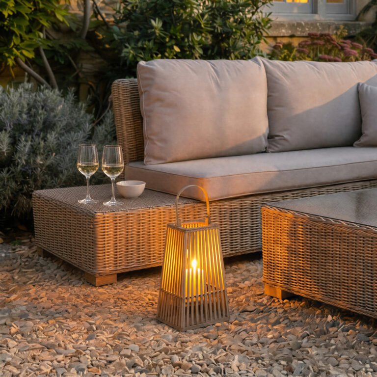 small woven wicker lantern for home styling