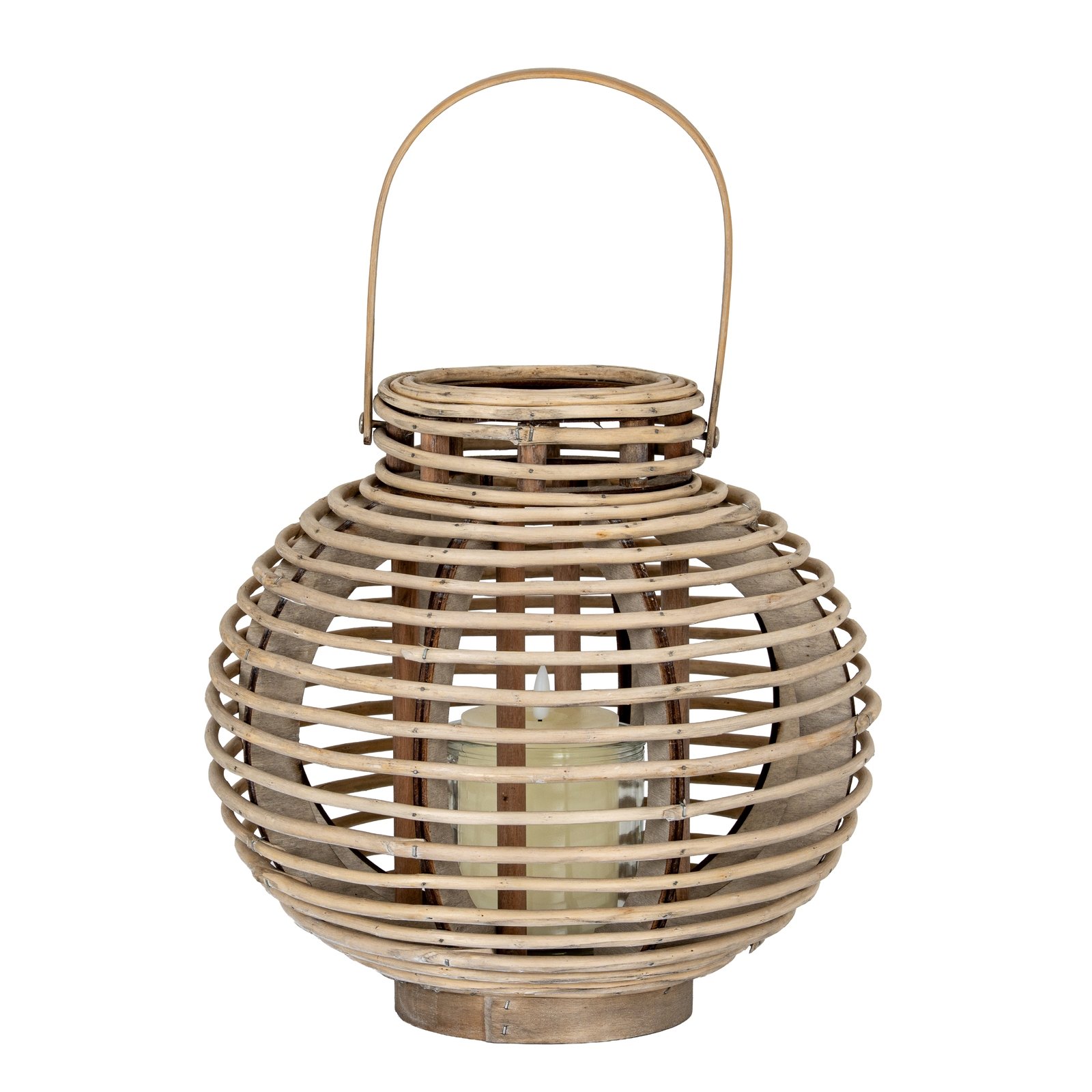 Runa Large Round Willow Lantern - Image 2