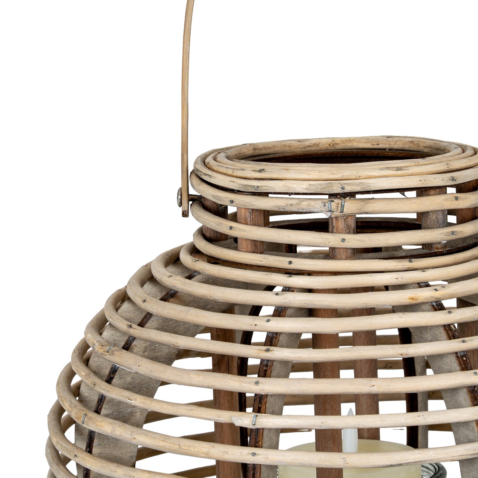Runa Large Round Willow Lantern - Image 4