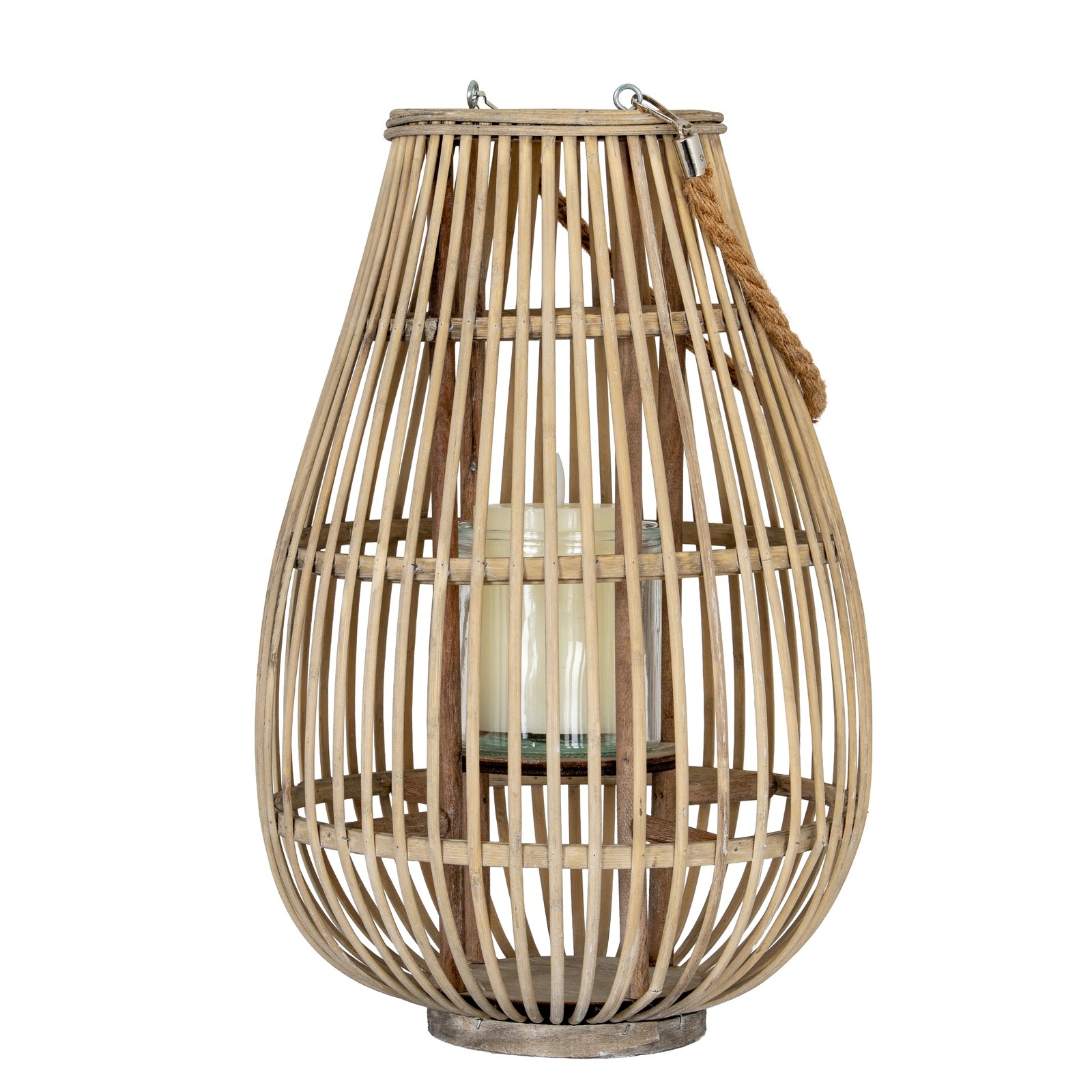 Elara Ellipse Wicker Lantern - Medium - Image 2