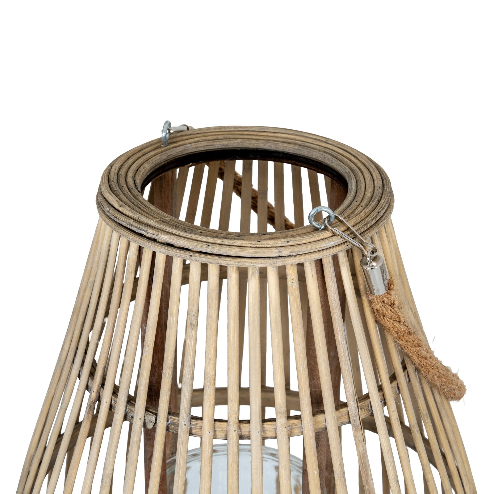 Elara Ellipse Wicker Lantern - Medium - Image 3