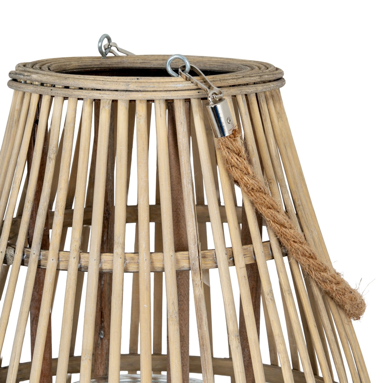 Elara Ellipse Wicker Lantern - Medium - Image 4