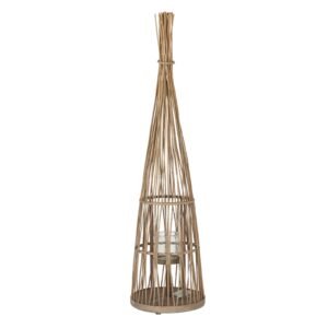 large wicker lantern with lights