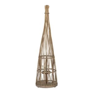 medium wicker lantern with LED lights
