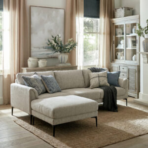 three seater sofa with footstool lennox