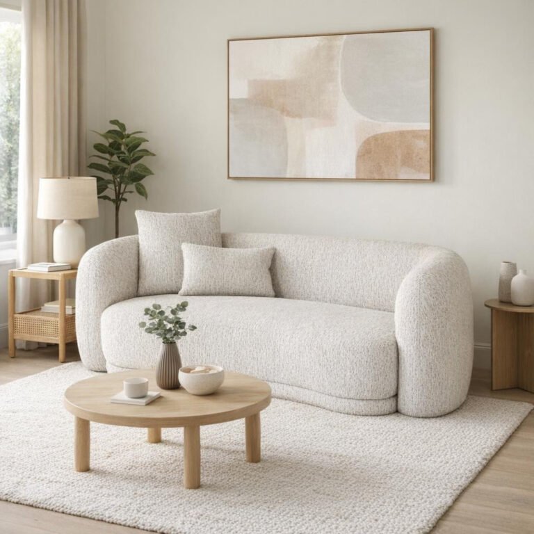 white two seater sofa