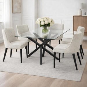 black glass dining table
