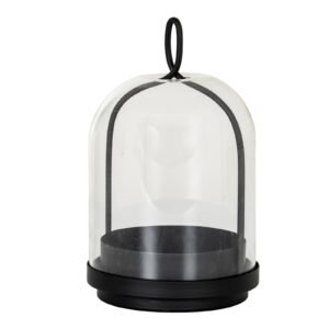 glass cloche candle holder