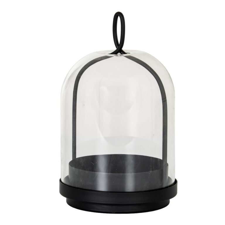 glass cloche candle holder