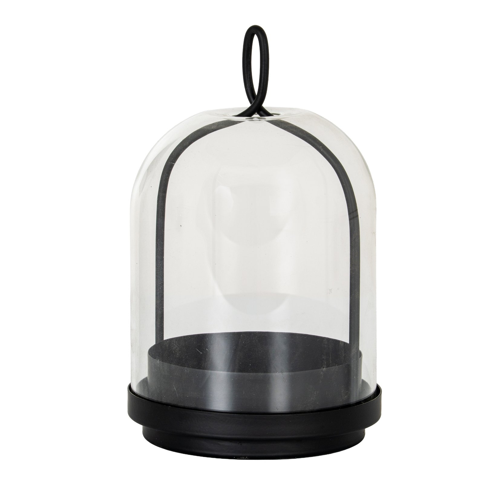 glass cloche candle holder