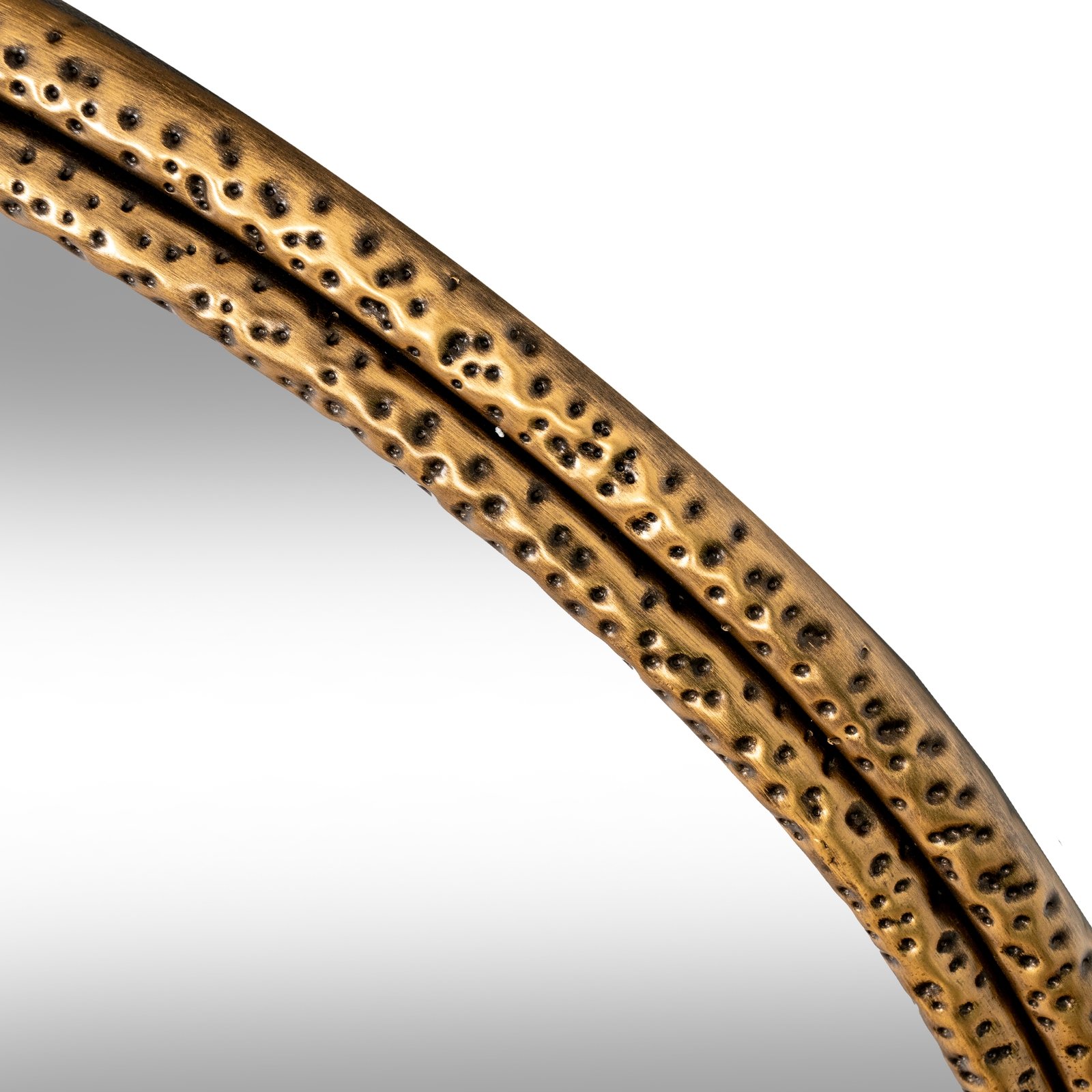 Aurelia Dimpled Gold Wall Mirror - Medium - Image 3