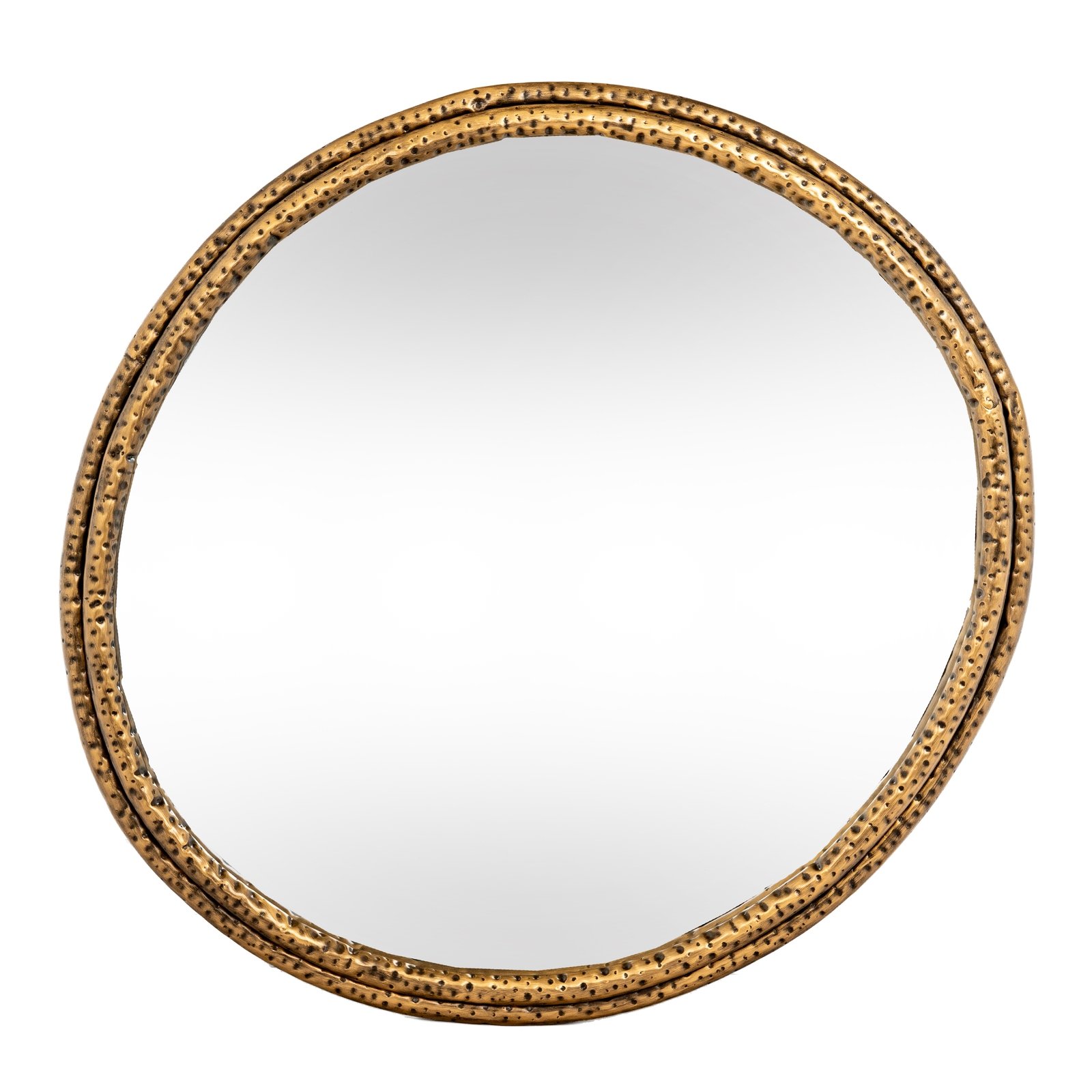dimpled gold frame mirror medium